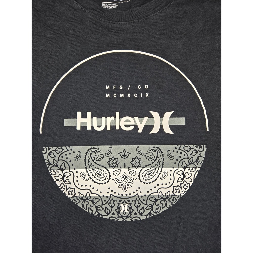 Hurley Mens Black Short Sleeve T Shirt Graphic‎ Print Size S - Picture 8 of 10